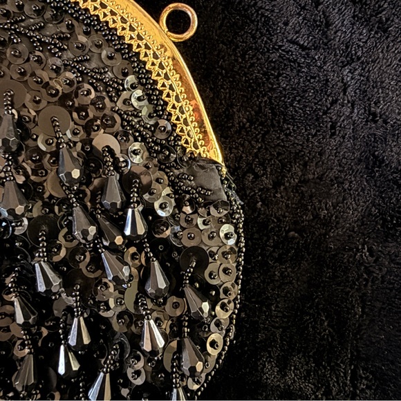 Vintage Beaded Sequins Formal Evening Cocktail Clutch - Picture 4 of 6